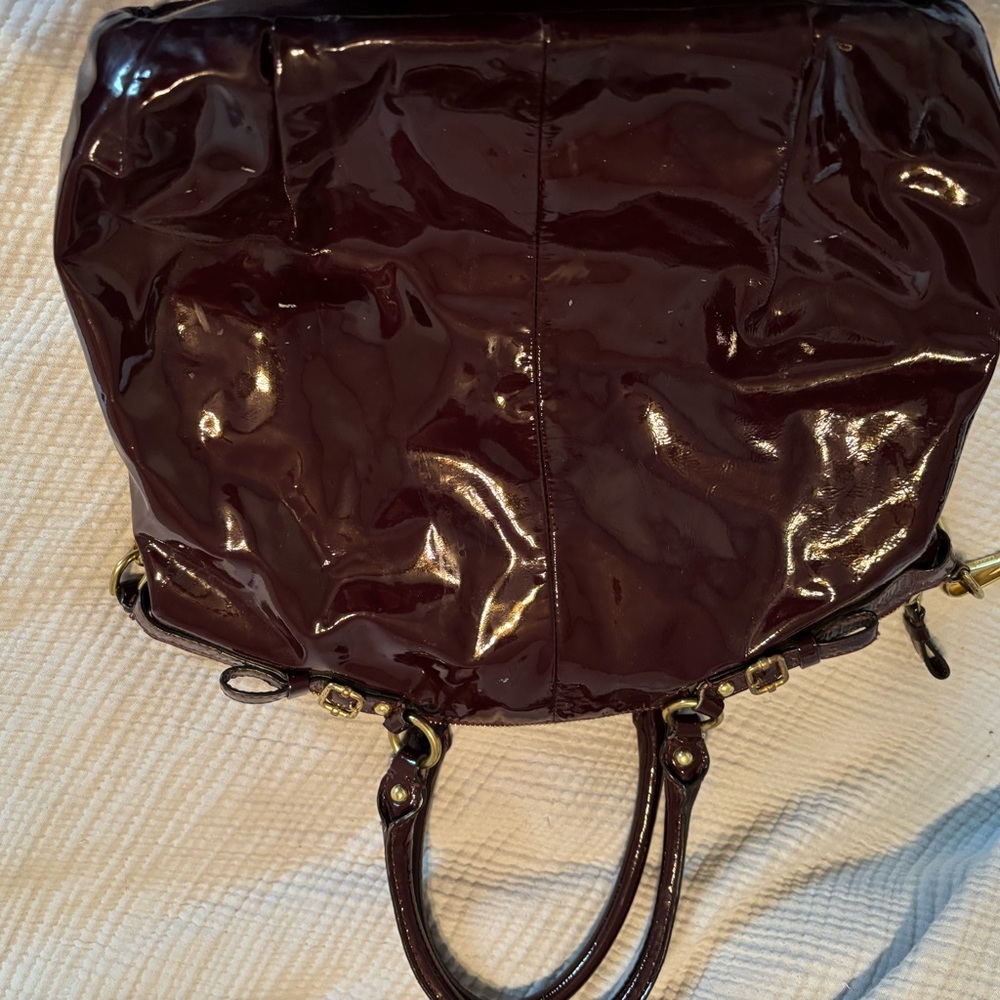 Coach Madison Lindsey Satchel- Plum - Picture 3 of 5